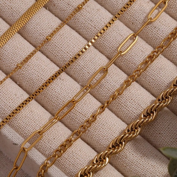 Gold Plated 316L Stainless Steel Jewelry Bracelet - Picture 1 of 12